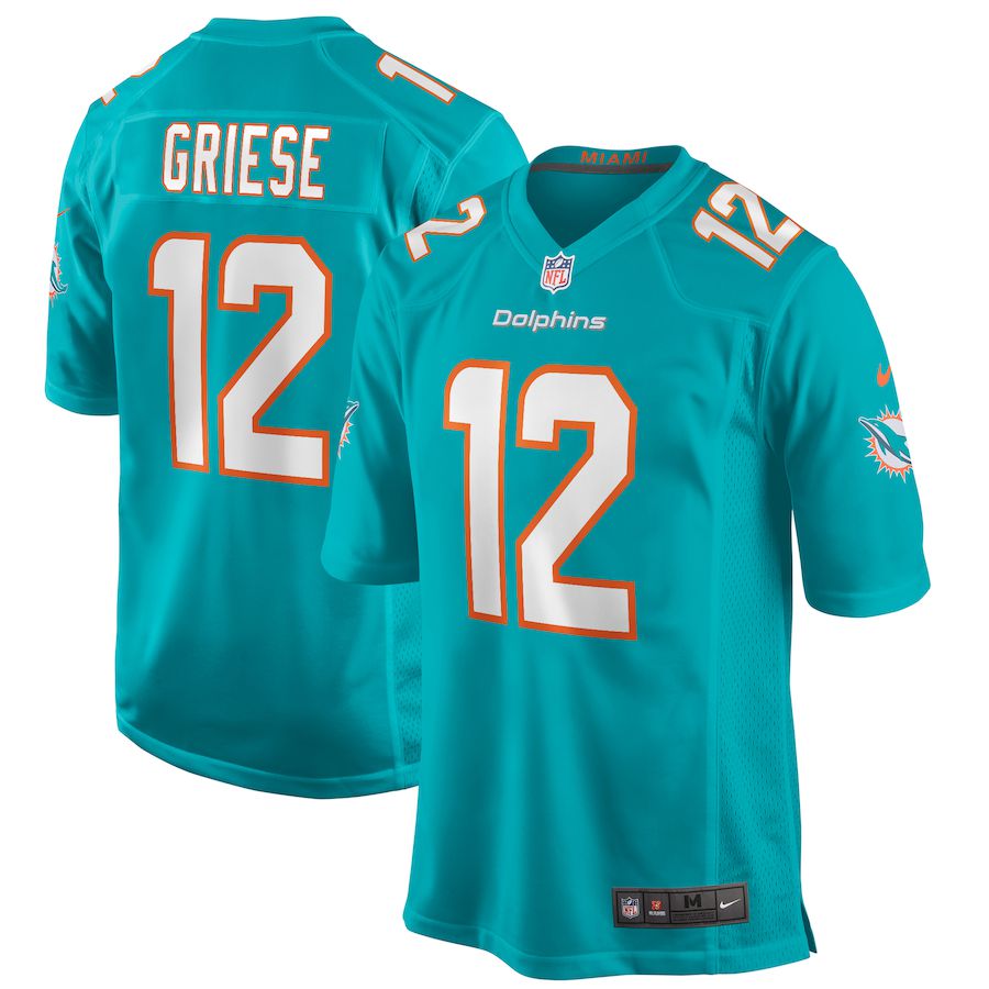Men Miami Dolphins #12 Bob Griese Nike Green Game Retired Player NFL Jersey